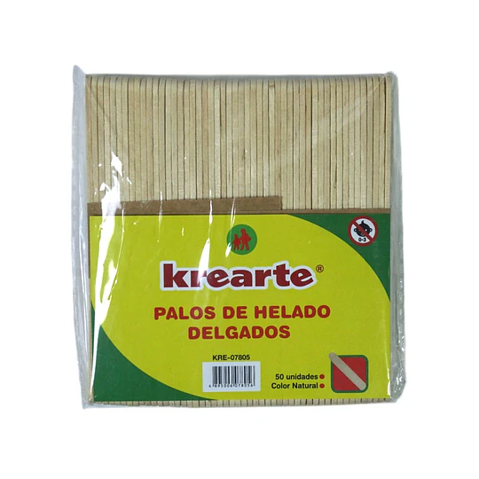 PALO DE HELADO DELGADO 50 un KREARTE