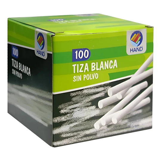 TIZA BLANCA CAJA 100 UNID. HAND