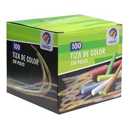 TIZA COLOR CAJA 100 UNID. HAND