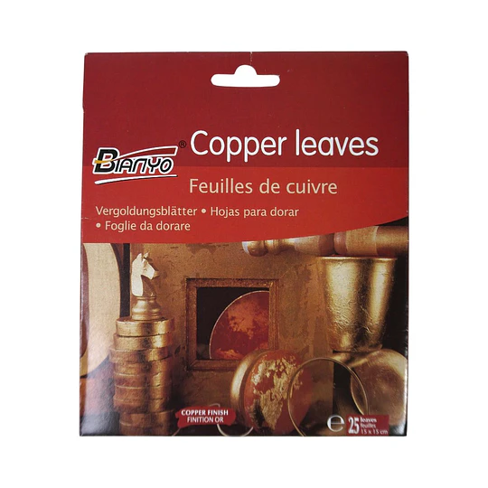 PAPEL PAN DE ORO COBRE P/LAMINAR BIANYO 25 hjs 15x