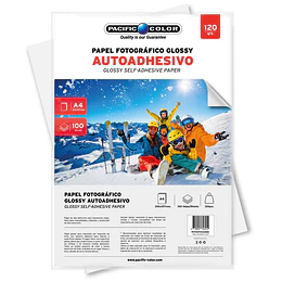 PAPEL FOTOGRAFICO GLOSSY ADHES 100hj 120gr A4 PACI