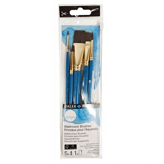 PINCEL P/ACUARELA SIMPLY SET 5 un D&R