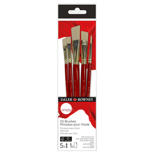 PINCEL P/OLEO SIMPLY SET 5 un D&R