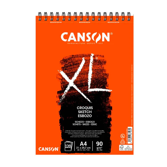 CROQUERA A4 120 hj 21x29.7 90 gm  CANSON