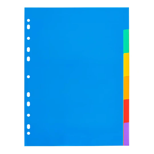 SEPARADOR CARTA VINILICO 6 POS. ADIX
