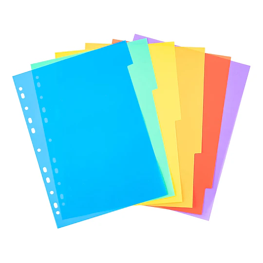 SEPARADOR CARTA VINILICO 6 POS. ADIX