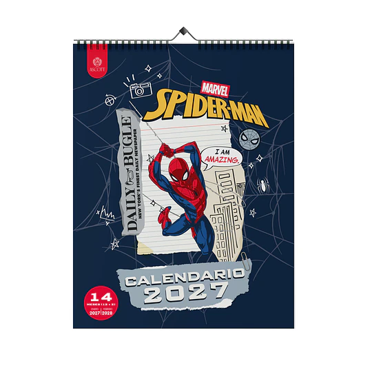CALENDARIO PARED SPIDERMAN 30x40 MENSUAL ASCOTT