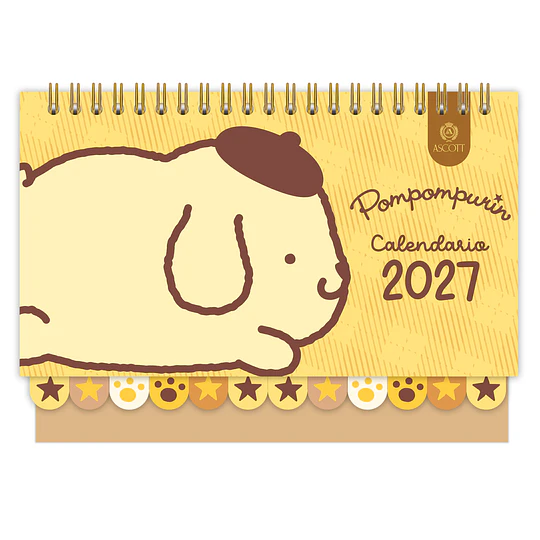 CALENDARIO ESCRITORIO POMPOMPURIN MENSUAL ASCOTT