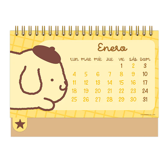 CALENDARIO ESCRITORIO POMPOMPURIN MENSUAL ASCOTT