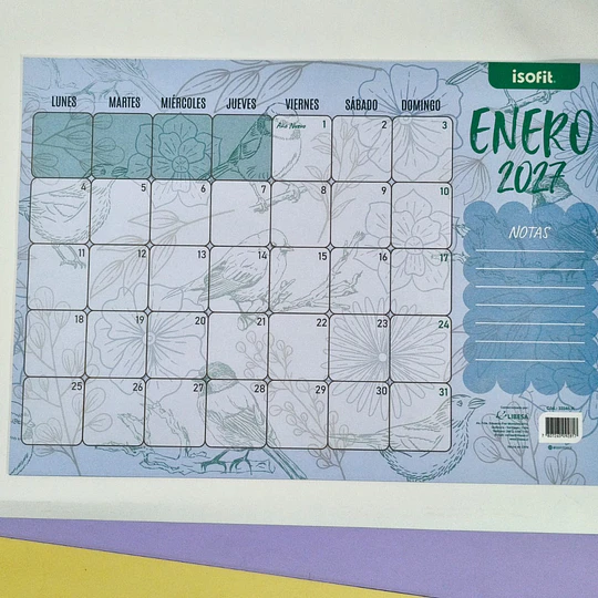 CALENDARIO MENSUAL DE ESCRITORIO MUJER ISOFIT
