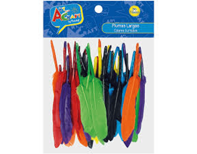 PLUMAS COLORES SURTIDOS 10 A 15 CMS. ART AND CRAFT