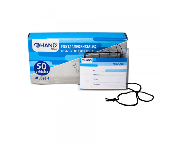 PORTA CREDENCIAL HAND 110x75mm HORIZONTAL CON CINTA