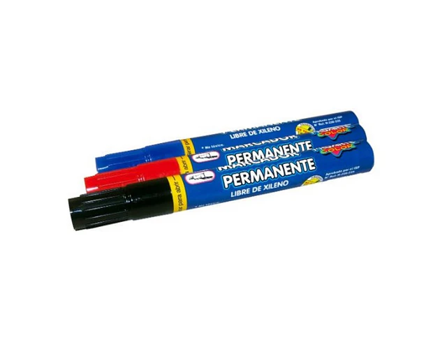 MARCADOR PERMANENTE PUNTA BISELADA - COLORES