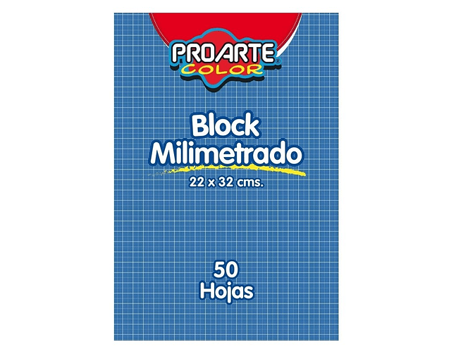 BLOCK PAPEL MILIMETRADO 50 HOJAS AZUL