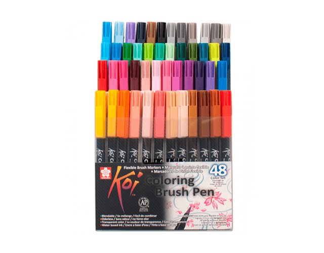 SET PLUMONES ACUARELA 48 COLORES PARA PINCEL