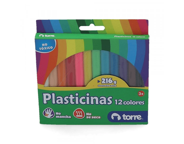 PLASTICINA REDONDA 12 COLORES