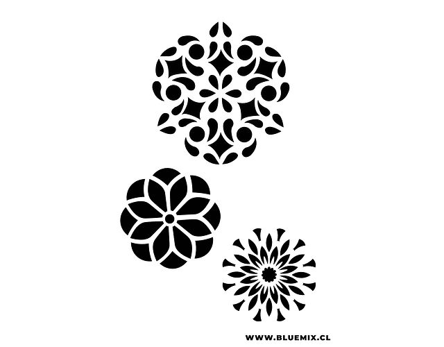 STENCIL HOJA SET MANDALAS 21x33 CMS