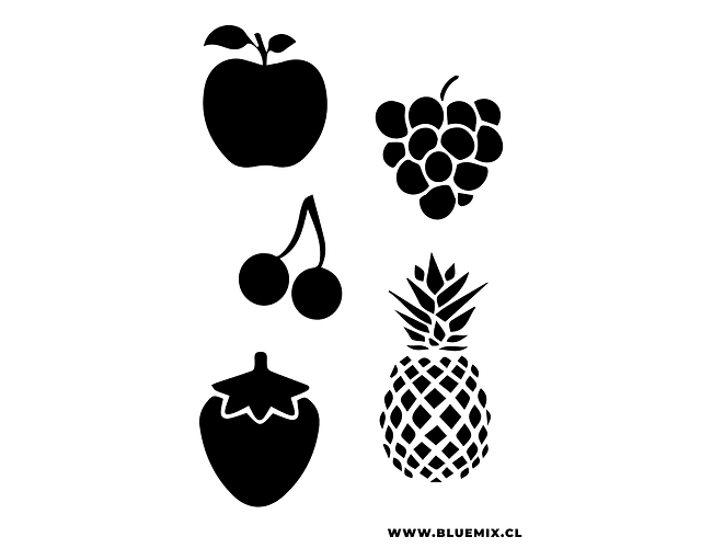 STENCIL HOJA FRUTAS 21x33 CMS