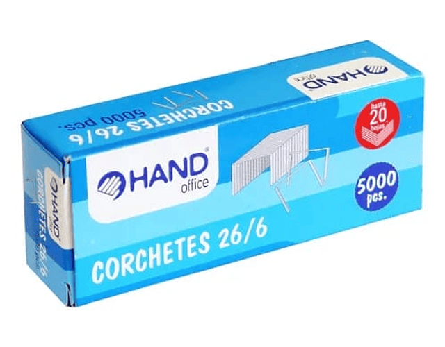 CORCHETES 26/6 5000 UNIDADES - HAND