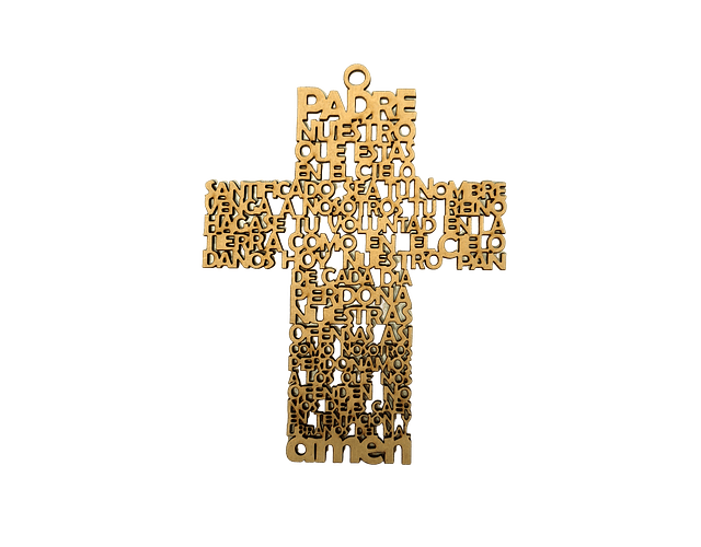 CRUZ PADRE NUESTRO 80X60 CMS MDF