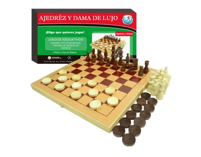 AJEDREZ DE LUJO CAJA MADERA 30X30 CMS AZCORBE