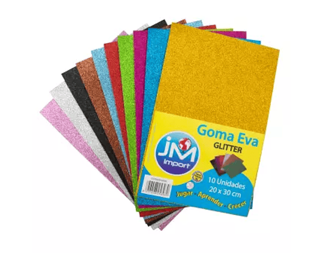 SET DE GOMA EVA GLITTER JM