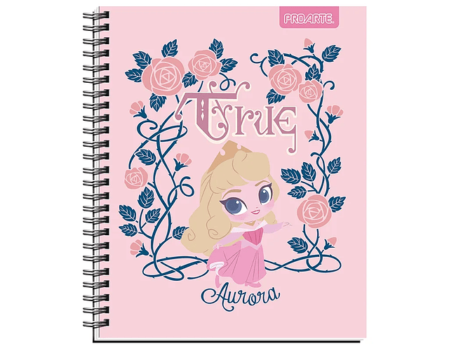 CUADERNO UNIVERSITARIO PRINCESAS KAWAII 100 HOJAS 7MM