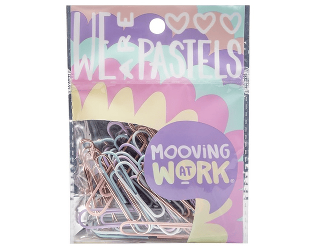 BLISTER CLIPS PASTEL JUMBO 25 UNIDADES