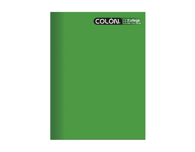 CUADERNO COLLEGE 100HJS.MAT. 7MM. LISO