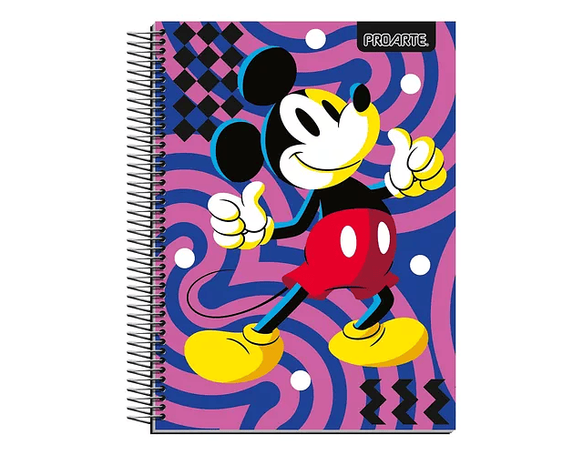 CUADERNO BOOK 150 HOJAS FLOCKED MICKEY