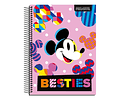 CUADERNO BOOK 150 HOJAS FLOCKED MICKEY