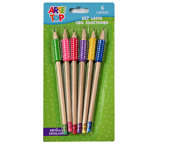 SET LAPIZ GRAFITO CON SUJETADOR 