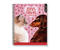 CUADERNO UNIVERSITARIO 100HJS MAT7MM PUPPIES