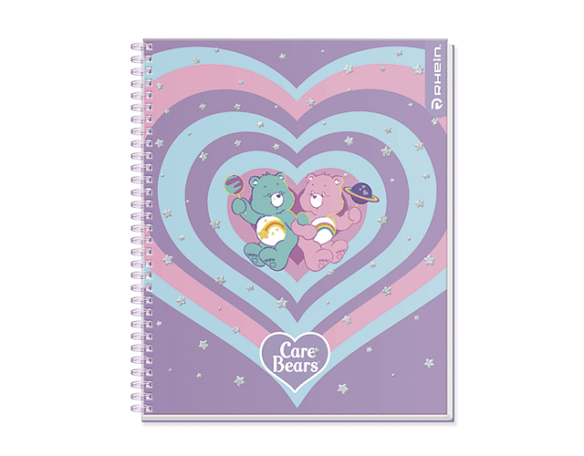 CUADERNO UNIVERSITARIO 100HJS MAT7MM CARE BEARS MAGIC