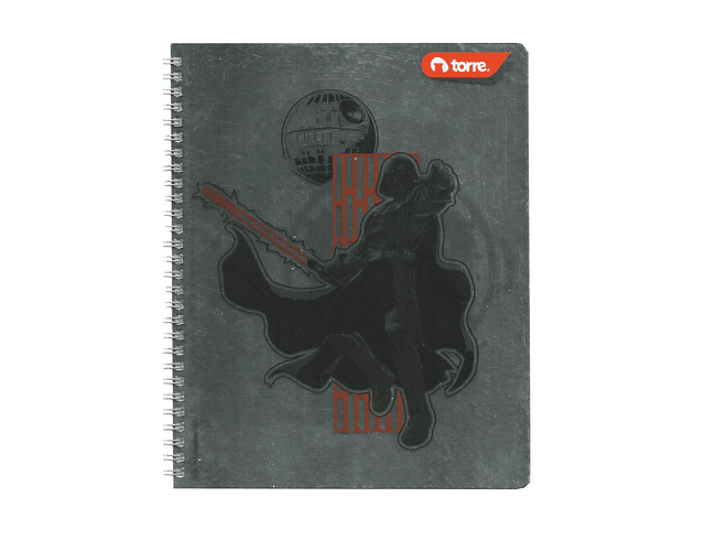 CUADERNO UNIVERSITARIO STAR WARS 7MM 100HJS.