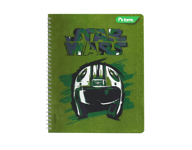 CUADERNO UNIVERSITARIO STAR WARS 7MM 100HJS.