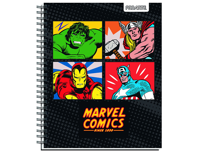 CUADERNO UNIVERSITARIO 100HJS MAT7MM. MARVEL COMICS