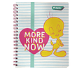 CUADERNO UNIVERSITARIO 100HJS 7MM TWEETY (PIOLIN)