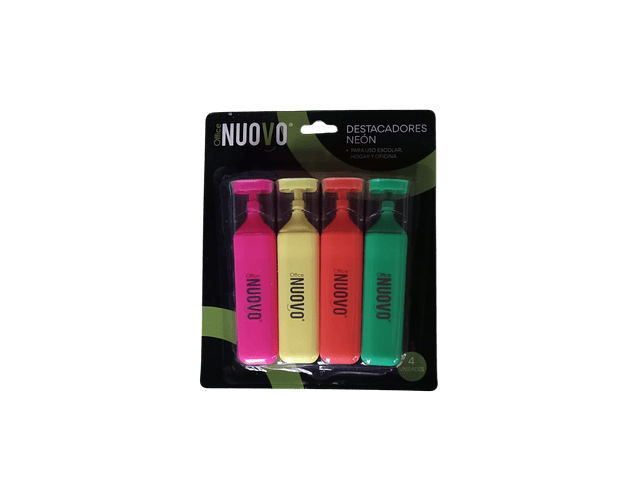 BLISTER DESTACADORES FLUOR 4UNDS