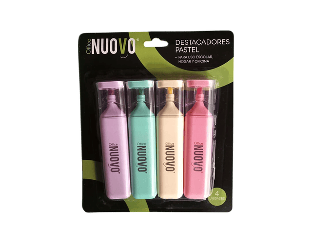 BLISTER DESTACADORES PASTEL 4UNDS