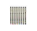 SET 8 TIRALINEAS 0.05 COLORES PIGMA MICRON