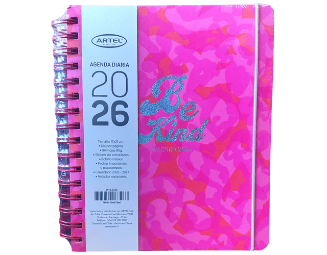 AGENDA 2026 ESPIRAL POWER PINK