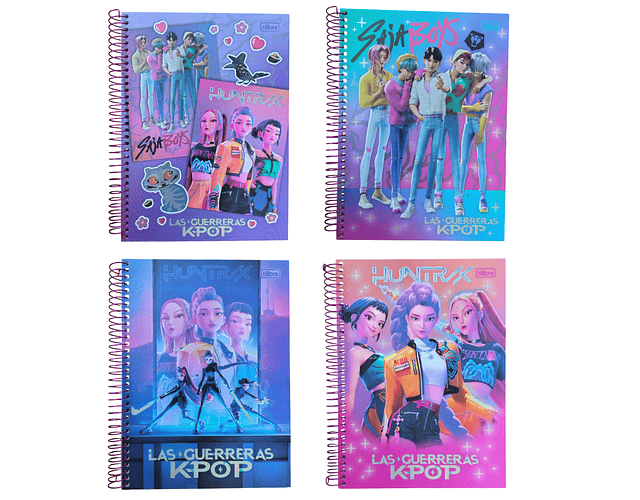 CUADERNO UNIVERSITARIO 7MM 100HJS LAS GUERRERAS K-POP