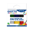 TEMPERA METÁLICA 6 COLORES 15 ML.