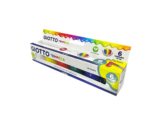 TEMPERA GEL 6 COLORES 15 ML.
