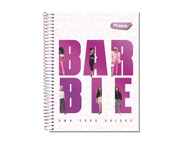 CUADERNO TOP 120 HOJAS 7MM BARBIE