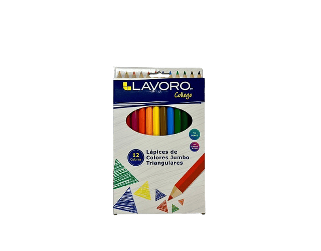 LAPICES 12 COLORES TRIANGULARES JUMBO