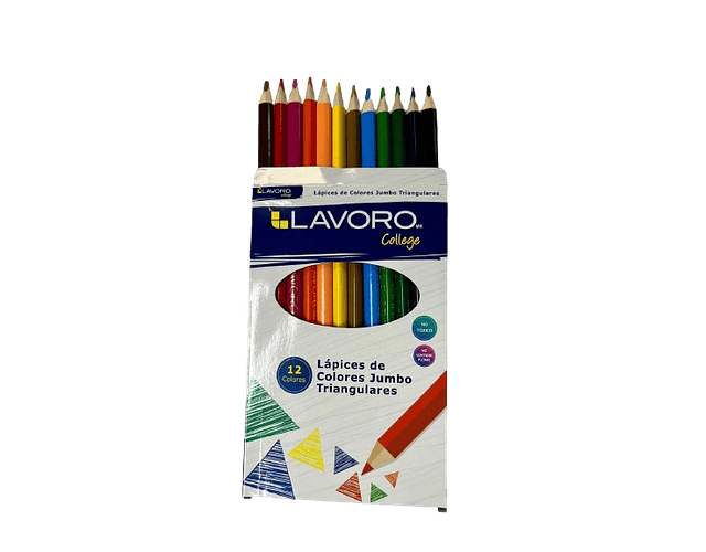 LAPICES 12 COLORES TRIANGULARES JUMBO