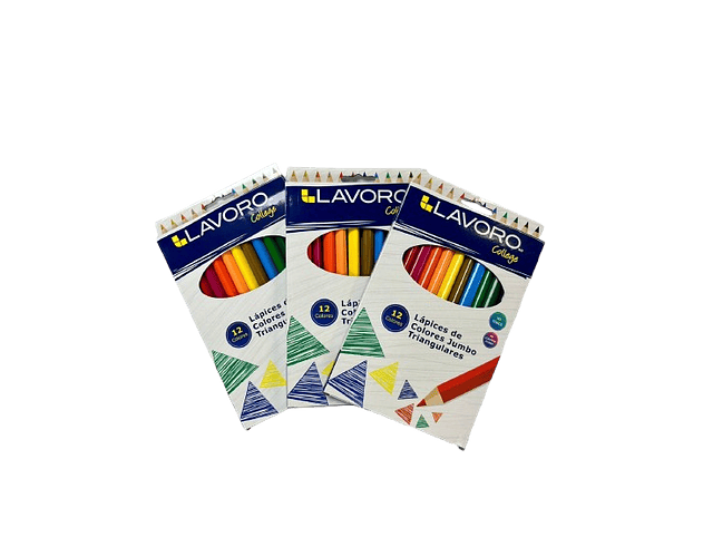 LAPICES 12 COLORES TRIANGULARES JUMBO