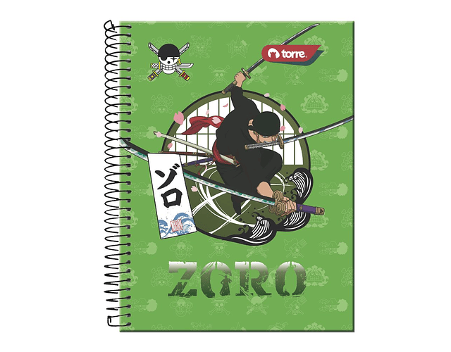 CUADERNO TOP 150 HOJAS 7MM ONE PIECE 